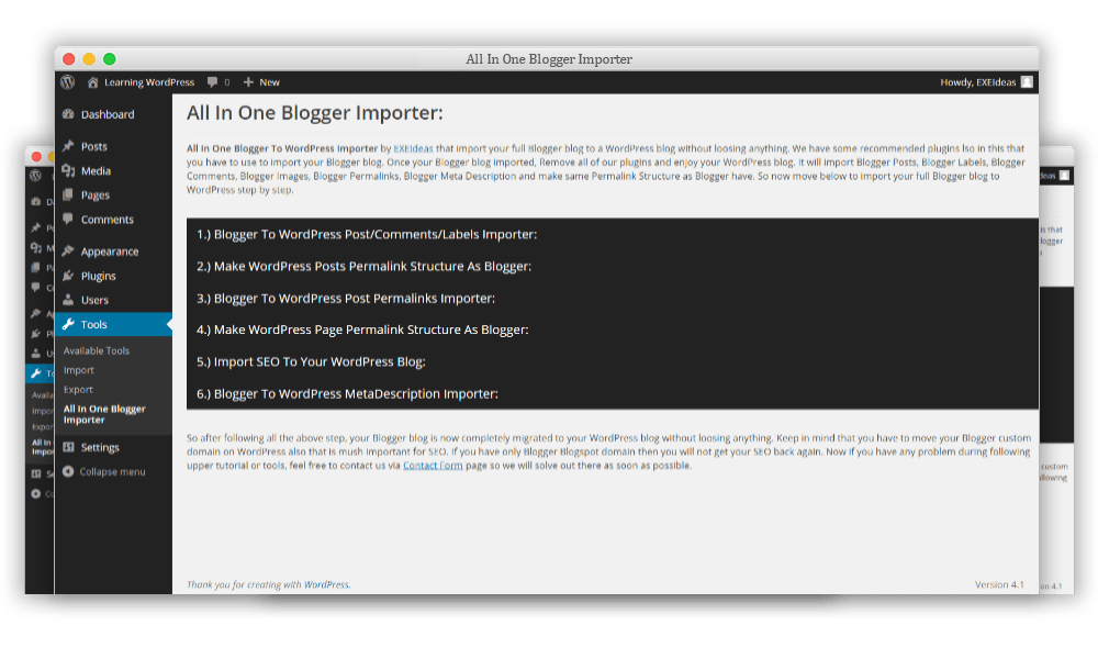 All in One Blogger Importer