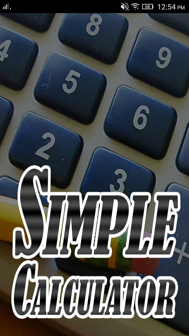 Simplecalculator mobile app screen