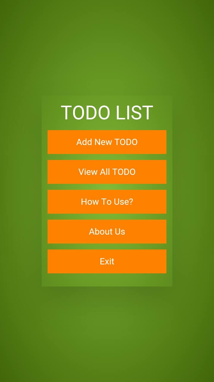 Todolist mobile app screen